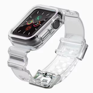 Strap Light Set silikonowa opaska pasek bransoleta bransoletka etui do zegarka Watch 6 40mm / Watch 5 40mm / Watch 4 40mm / Watch SE 40mm czarny - Akcesoria do smartwatchy - miniaturka - grafika 1