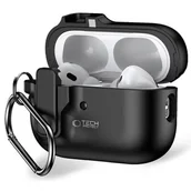 Akcesoria do słuchawek - Etui na słuchawki TECH-PROTECT Slim Hook do Apple Airpods Pro 1/2 Czarny - miniaturka - grafika 1