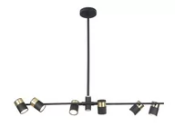 Lampy sufitowe - Maxlight Loftowa LAMPA sufitowa PUMA P0409 regulowana OPRAWA metalowe reflektorki czarne złote P0409 - miniaturka - grafika 1