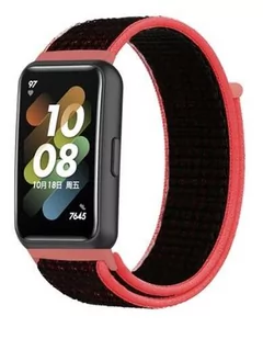 opaska pasek bransoleta NYLON Huawei Band 7 czerwona - Akcesoria do smartwatchy - miniaturka - grafika 1