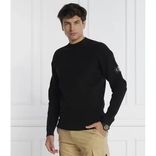 CALVIN KLEIN JEANS Sweter | Regular Fit - Swetry męskie - miniaturka - grafika 1