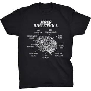 Koszulka T-shirt Mózg Dietetyka Śmieszny Prezent na Święta Urodziny - Koszulki męskie - miniaturka - grafika 1