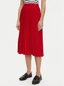 Spódnice - Tommy Hilfiger Spódnica plisowana WW0WW43886 Czerwony Regular Fit - miniaturka - grafika 1