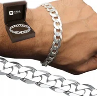 Bransolety męskie - BRANSOLETA GRUBA Srebrna Męska SREBRO pr 925 Bransoletka 11mm/22cm Pancerka - miniaturka - grafika 1