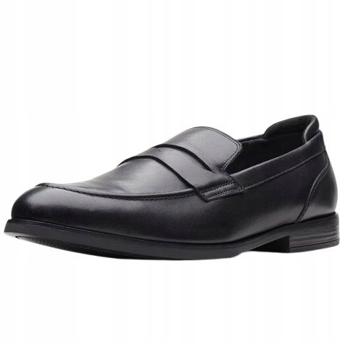 CLARKS CZARNE MĘSKIE PÓŁBUTY SKÓRZANE MIGDAŁOWY NOSEK 43 1J6C