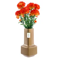 Wazony i flakony - Wazon ceramiczny dekoracyjny H20cm Złoty Połysk nowoczesny flakon na kwiaty - miniaturka - grafika 1