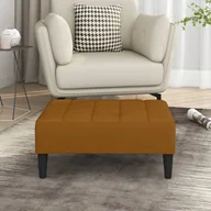 Pufy i podnóżki - shumee shumee Podnóżek brązowy 78x56x32 cm tapicerowany aksamitem - miniaturka - grafika 1