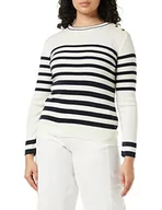 Swetry damskie - Armor Lux Sweter damski Marin, Biały/granatowy, L - miniaturka - grafika 1