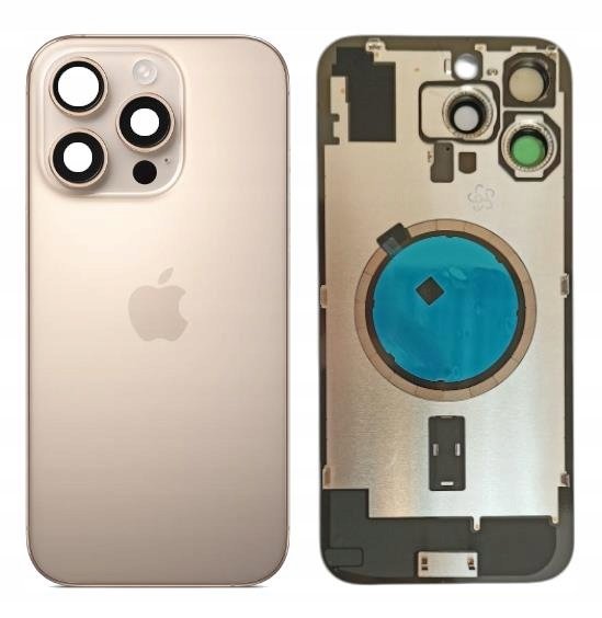 Klapka Plecki Tył iPhone 16 Pro Max Desert Titanium z Ramką i Magnesami