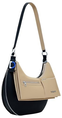Desigual Delta, damska torba na ramię, Czarny (Black)