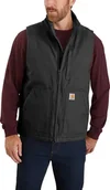 Kamizelki męskie - Carhartt Kamizelka Carhartt Washed Duck Sherpa-Lined Black - miniaturka - grafika 1