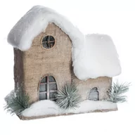 Ozdoby bożonarodzeniowe - Domek pod śniegiem MIA HOME, brązowa, 24 cm - miniaturka - grafika 1