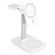 Ładowarki do telefonów - Bezprzewodowa ładowarka Epico Spello 3in1 Magnetic Station (9915101100170) Biała - miniaturka - grafika 1