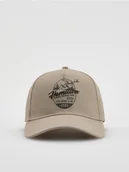 Czapki męskie - Reserved - Czapka baseball z haftem - beżowy - miniaturka - grafika 1