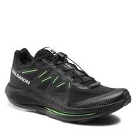 Buty sportowe męskie - Buty Salomon Pulsar Trail L47385200 Black/Black/Green Gecko - miniaturka - grafika 1