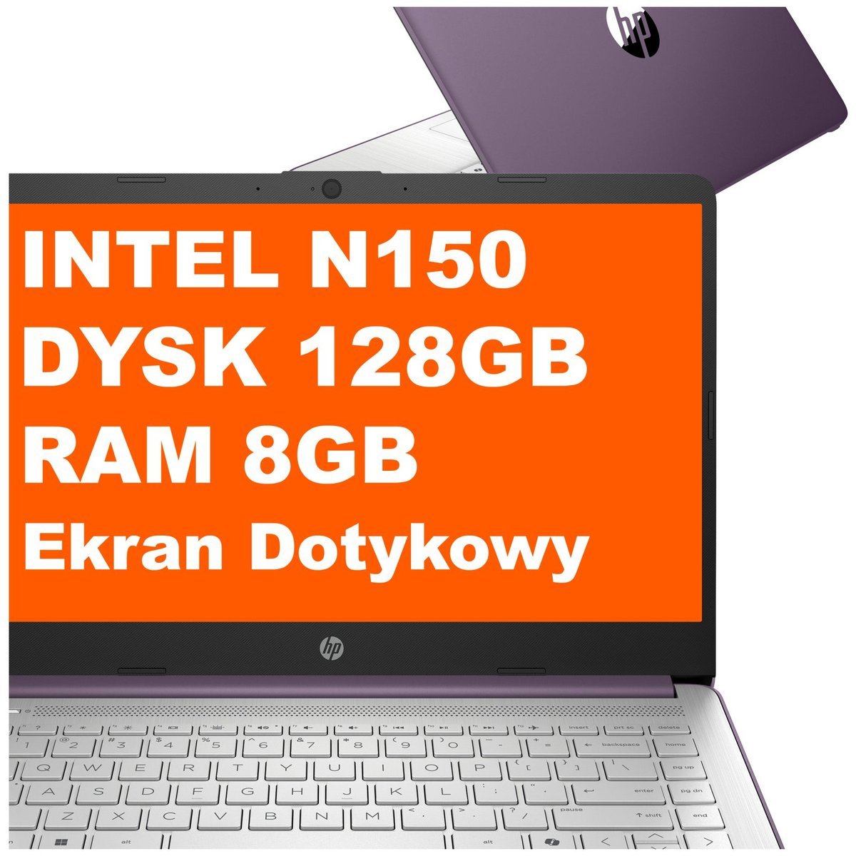 HP 14-dq6104ds / BK1H8UA / Intel N150 / 8GB / 128GB UFS / Intel UHD / HD / Dotyk / Win 11 / Fioletowy