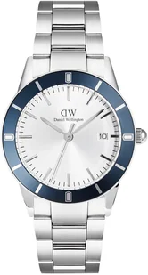 Zegarek Zegarek Daniel Wellington DW00100818 Iconic Paradigma Link Blue Bezel Silver - Zegarki męskie - miniaturka - grafika 1