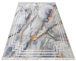 Szary prostokątny dywan z imitacją marmuru N4-K69 - Dywany - miniaturka - grafika 1