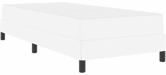 vidaXL VidaXL Ramka łóżka z materacem Czysta Biała 90 x 200 cm tkanina