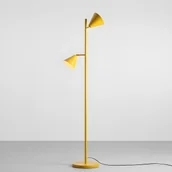 Lampy stojące - Lampa stojąca w kolorze musztardowym Form z dwoma regulowanymi kloszami w kształcie stożków - miniaturka - grafika 1