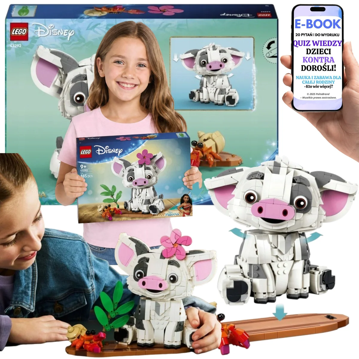 LEGO DISNEY PRINCESS Pua Na Mikołajki i Boże Narodzenie 43292 Dla Dziewczynki LEGO