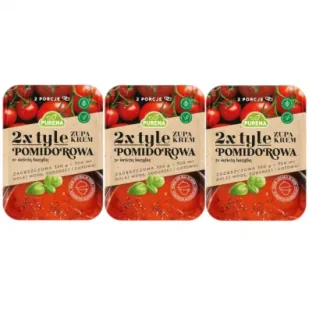 Purena Zupa Krem pomidorowy ze świeżą bazylią zagęszczona Zestaw 3 x 350 g - Zupy w płynie - miniaturka - grafika 1