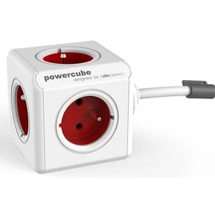 Powercube ORNO-Polska ORNO Przedłużacz Z 5-KROTNYM GNIAZDEM E/FR 3 m CZERWONY - Przedłużacze i rozgałęźniki - miniaturka - grafika 1