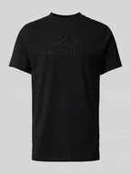 Koszulki męskie - T-shirt z napisem z logo - miniaturka - grafika 1