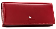 Portfele - Klasyczny portfel damski na karty i dokumenty poziomy z ochroną RFID Rovicky, czerwony - miniaturka - grafika 1
