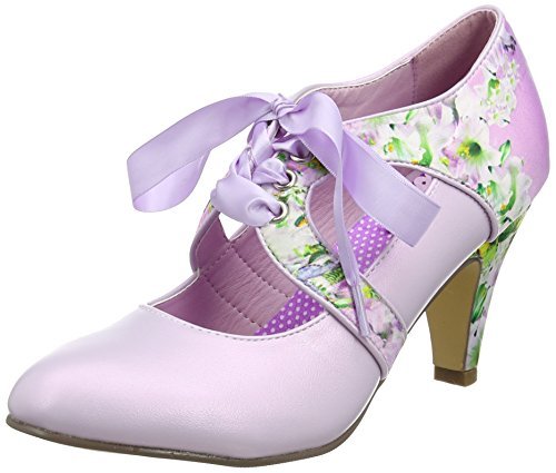 Joe Browns Damskie buty do krawata na imprezę Mary Jane, Fioletowy liliowy - 36 EU