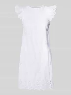 Sukienki - Sukienka mini rozkloszowana z ażurową koronką model ‘LOU’ - miniaturka - grafika 1