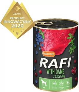 DOLINA NOTECI - RAFI karma mokra z dziczyzną dla psa 400g - Mokra karma dla psów - miniaturka - grafika 1