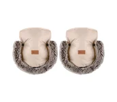 Akcesoria do wózków - PETITE&MARS - Mufka na rączki wózka FURRY Rose Petal - miniaturka - grafika 1