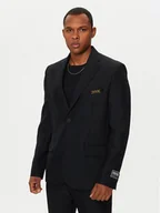 Marynarki męskie - Versace Jeans Couture Marynarka 77GAQ703 Czarny Loose Fit - miniaturka - grafika 1