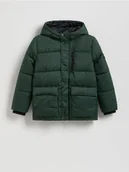Kurtki i płaszcze dla chłopców - Reserved - Pikowana kurtka z ociepleniem - jasny zielony - miniaturka - grafika 1