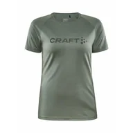 Koszulki i topy damskie - Craft CORE Essence Logo Tee | Thyme | koszulka sportowa damska | koszulka treningowa damska z poliestru pochodzącego z recyklingu | Regular Fit | Sportowa koszulka damska z krótkim rękawem z - miniaturka - grafika 1