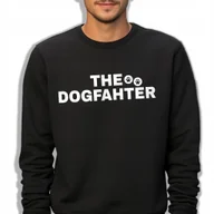 Bluzy męskie - Bluza Męska Czarna Bawełniana THE DOGFATHER Dla Mężczyzny Wzory Rozmiar S - miniaturka - grafika 1