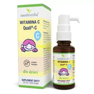 Witamina C Quali -C - krople dla dzieci - 30 ml MEDVERITA - Witaminy i minerały - miniaturka - grafika 1