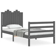 Inne meble do sypialni - Rama łóżka z wezgłowiem, szara, 3FT, pojedyncza, l - miniaturka - grafika 1
