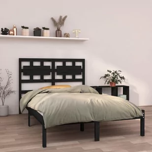 Lumarko Rama łóżka, czarna, lite drewno, 120x200 cm - Łóżka - miniaturka - grafika 1