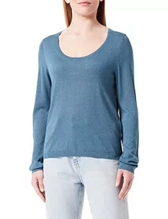 s.Oliver BLACK LABEL Damski sweter z dzianiny z błyszczącą przędzą, Niebieski zielony, 42 - Swetry damskie - miniaturka - grafika 1