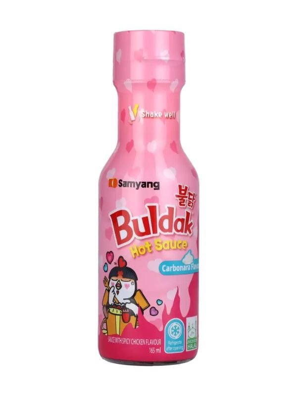 Buldak sos carbonara różowy ostry koreański hot sauce halal Samyang 165ml