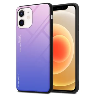 Pokrowiec Do Apple iPhone 12 MINI Etui w RÓŻOWO - NIEBIESKI TPU Obudowa Case Cover Plecki Ochronny Cadorabo - Etui i futerały do telefonów - miniaturka - grafika 1