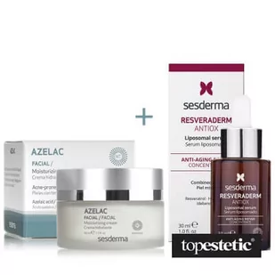 Sesderma Azelac + Resveraderm Liposomal Serum ZESTAW Krem nawilżający do twarzy 50 ml + Serum liposomowe 30 ml - Zestawy kosmetyków damskich - miniaturka - grafika 1