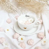 Filiżanki - Filiżanka 250 ml ze spodkiem -  Żona  ZŁOTE SERCE - miniaturka - grafika 1