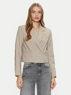 Marynarki i żakiety damskie - Vero Moda Marynarka Eli 10319629 Beżowy Cropped Fit - miniaturka - grafika 1