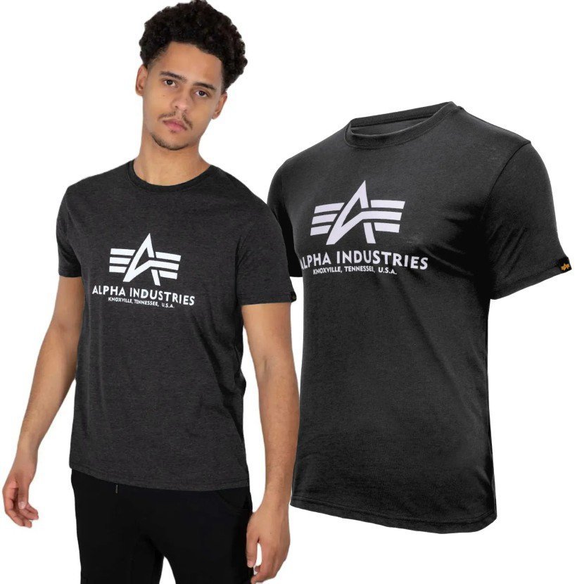 Koszulka Alpha Industries Basic 100501 466 - Szara L [L]