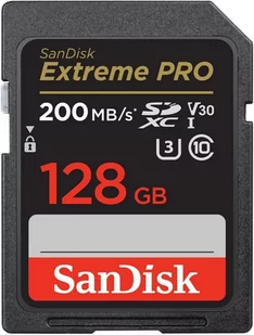 SanDisk SDXC 128GB Extreme Pro 200/90 MB/s V30 UHS-I U3 - Karty pamięci - miniaturka - grafika 1