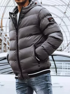 Dwustronna kurtka męska zimowa szara Dstreet TX4198-XXL - Kurtki męskie - miniaturka - grafika 1