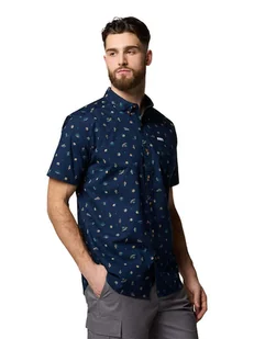 Columbia Koszula "Rapid Rivers Printed" w kolorze granatowym ze wzorem - Koszule męskie Columbia Koszula "Rapid Rivers Printed" w kolorze granatowym ze wzorem - Koszule męskie - miniaturka - grafika 1